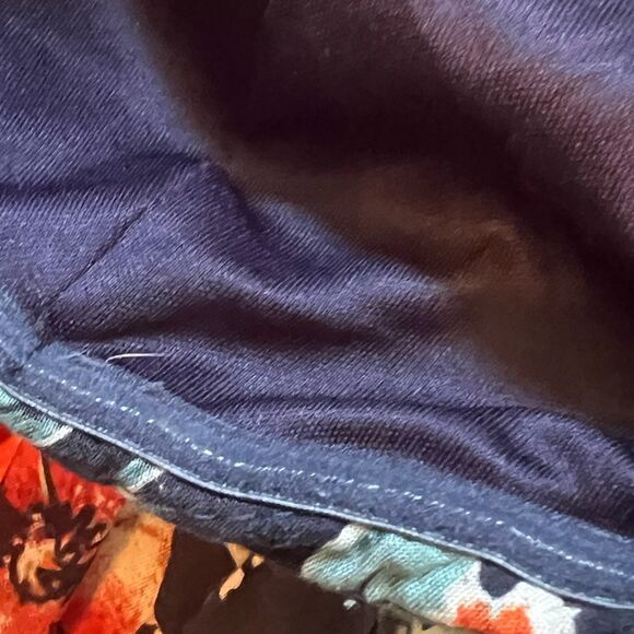 Boho Navy Smocked Jumpsuit by Band of Gypsies Sz Medium Juniors - Picture 9 of 11